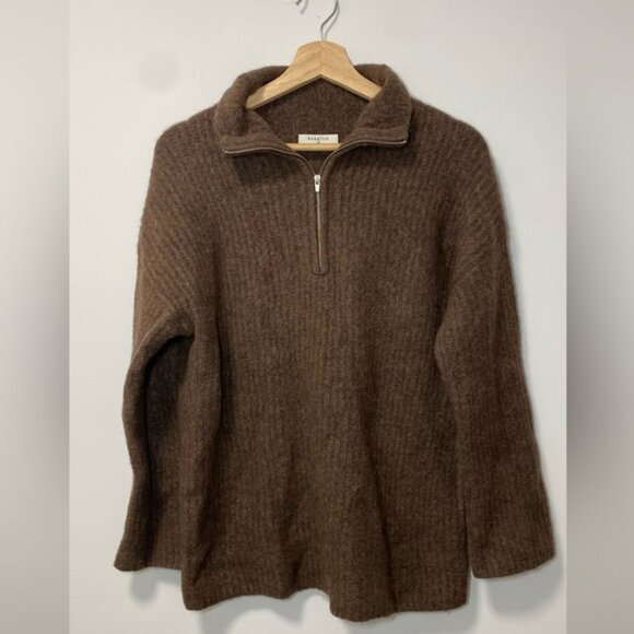 Aritzia Babaton Charter Sweater Chocolate Brown size XS - Picture 4 of 6